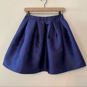 Taffeta Skater Mini Skirt Midnight Blue Size Small Junior’s